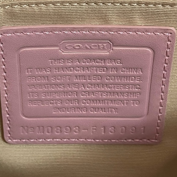 FINAL PRICE Vintage Coach Hamilton satchel bag #13091  Pink & White - Picture 11 of 16